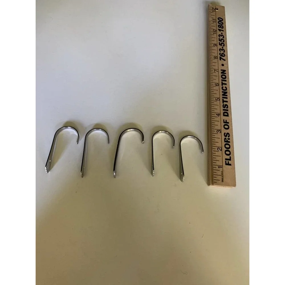 5 Spoon Handle Hooks for Keys Hooks Mini Flatware Garnet Hangers Metal Decor.